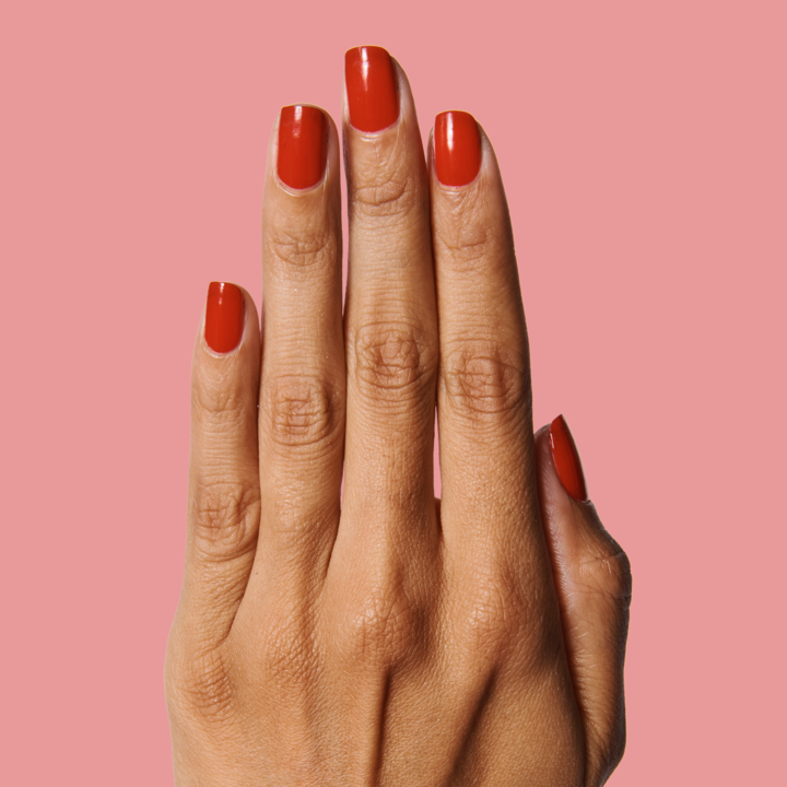 CV reddish orange nail polish