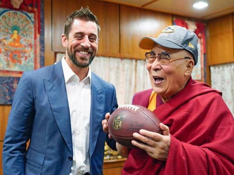 Dalai Lama and Aaron Rodgers