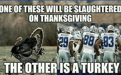 Dallas Cowboys Thanksgiving game meme