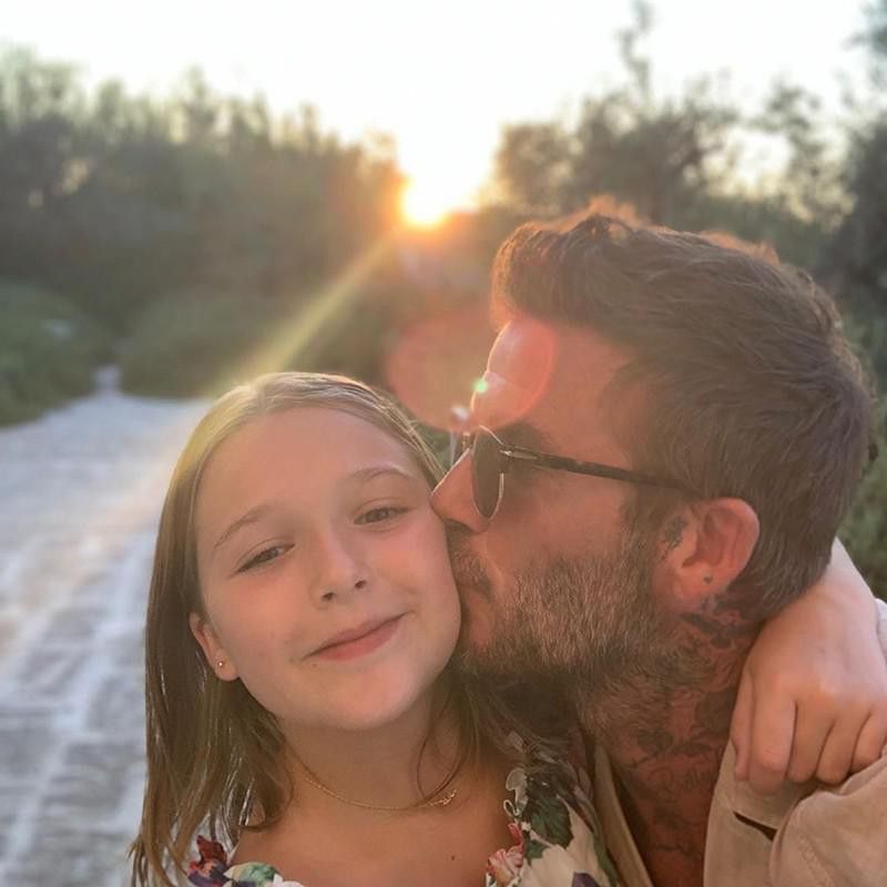 David Beckham and Daughter Harper
