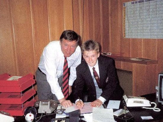 David Beckham signing contract