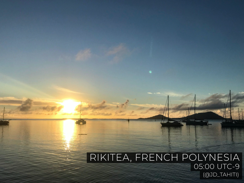 Dawn in French Polynesia