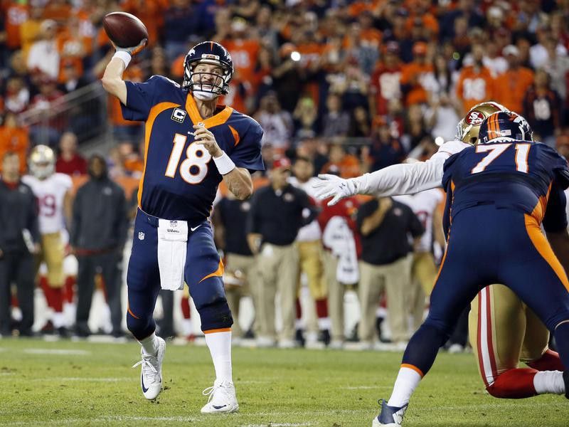 Denver Broncos quarterback Peyton Manning throws 509th career touchdown pass
