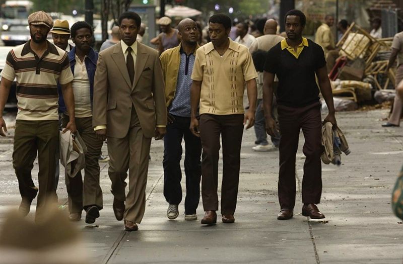 Denzel Washington, Chiwetel Ejiofor, and Common in American Gangster