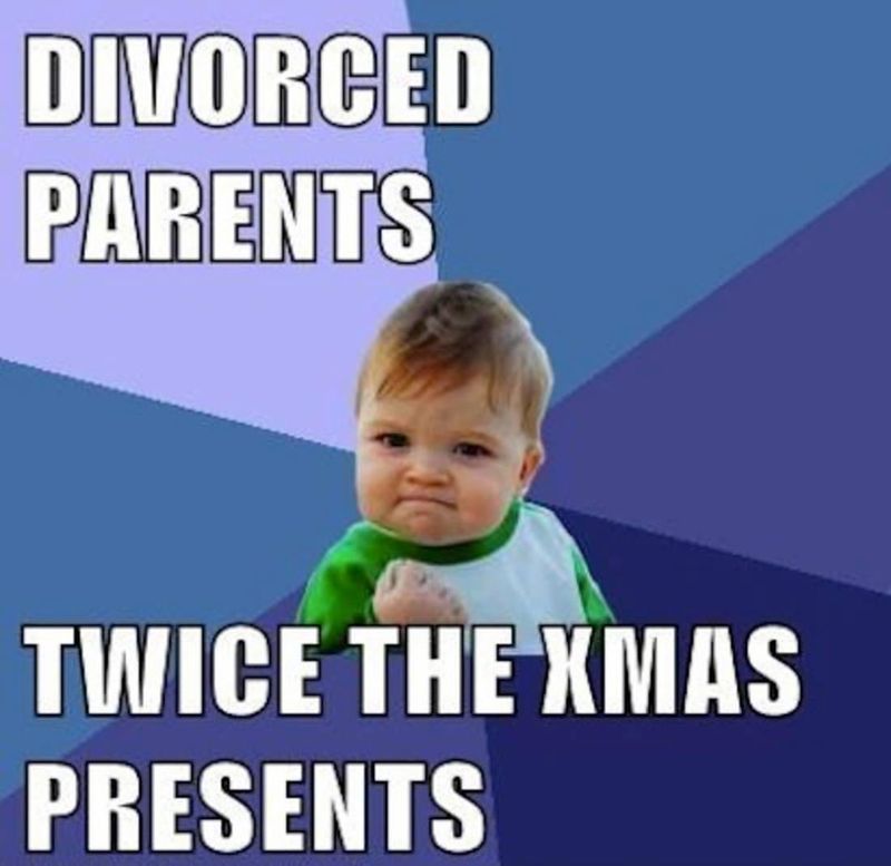 Divorced parents Christmas meme