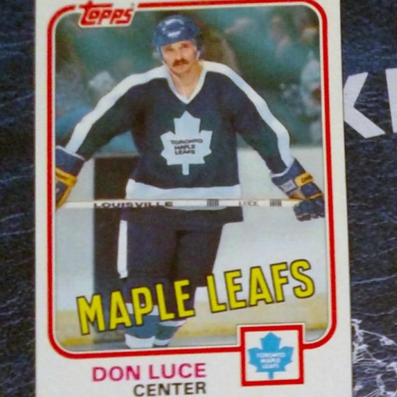Don Luce on the Maple Leafs card