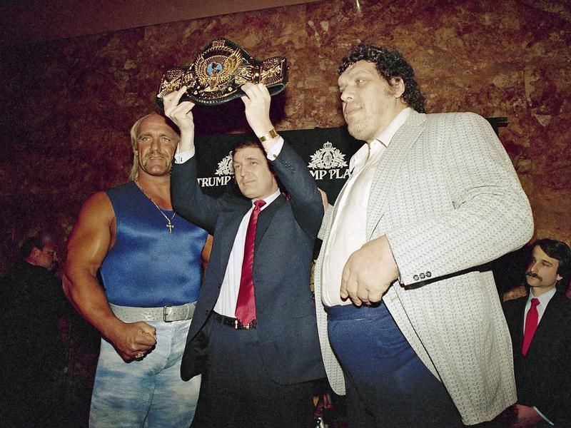 Donald Trump, Hulk Hogan and Andre the Giant
