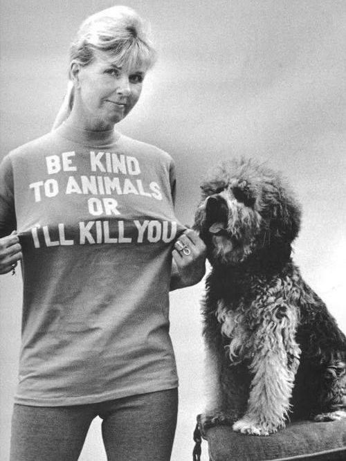 Doris Day and dog