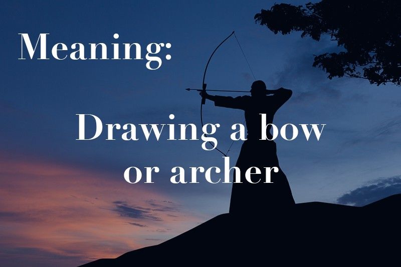 drawing a bow or archer