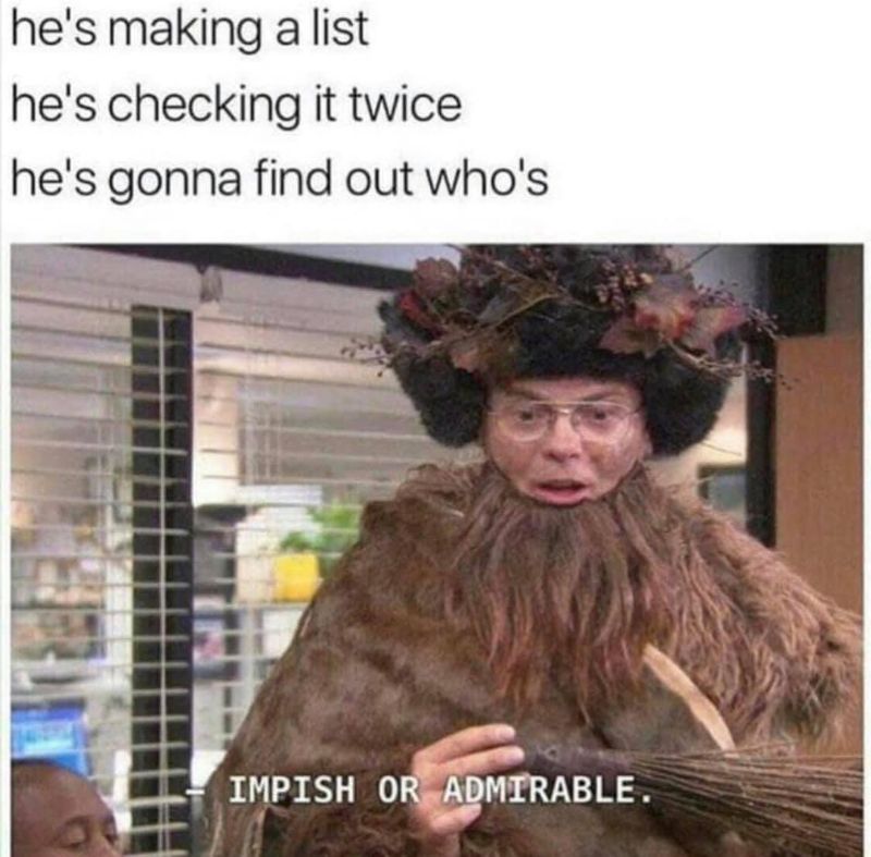 Dwight Schrute Christmas meme