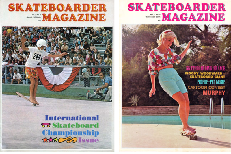 Early editions of Skateboarder Magazine