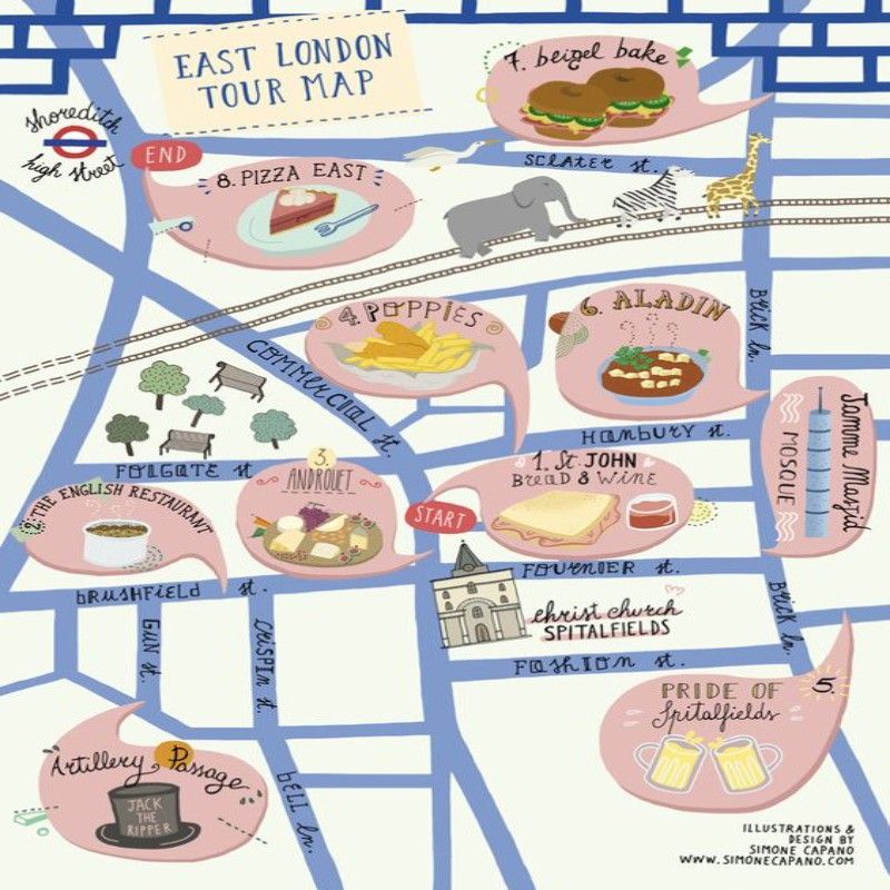 East London food map