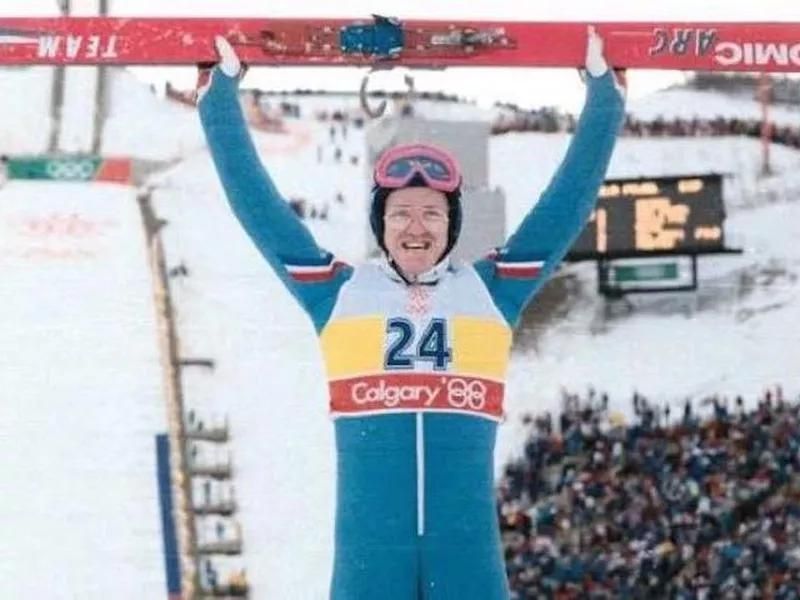 Eddie "The Eagle" Edwards at the 1988 Winter Olympics in Calgary