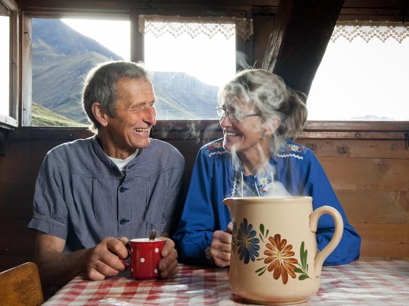 Elderly couple in Switzerland