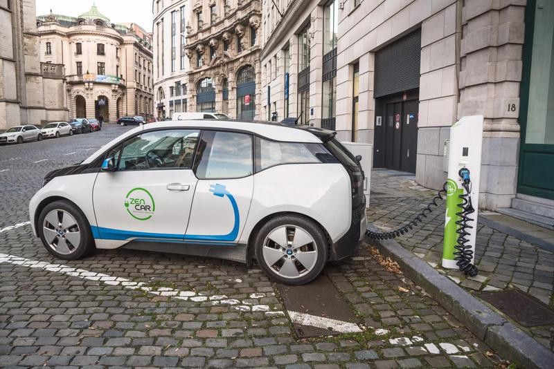 Electric car in Brussels, Germany