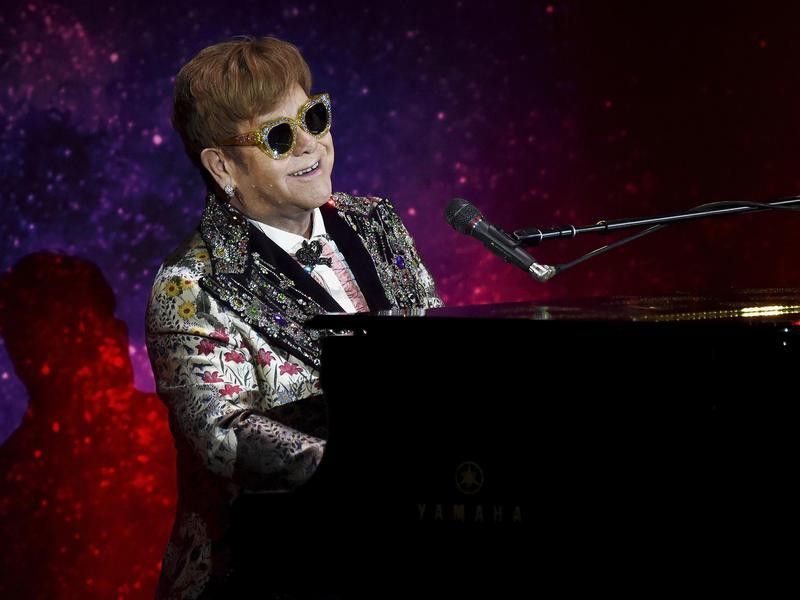 Elton John on piano