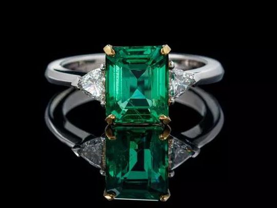 Emerald green gemstone