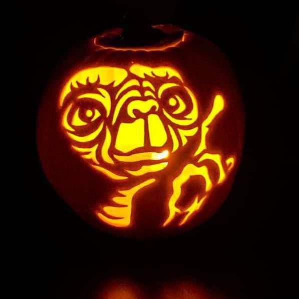 E.T. pumpkin carving