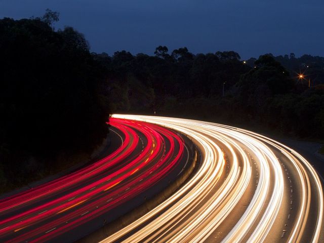 Evening traffic at Australia's M4 Motorway
