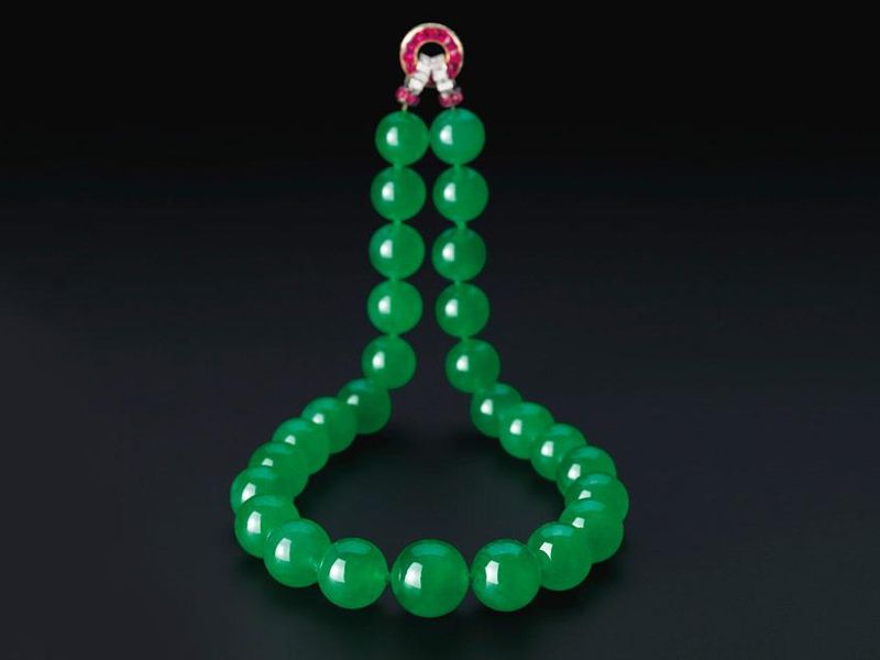 Expensive jade necklace