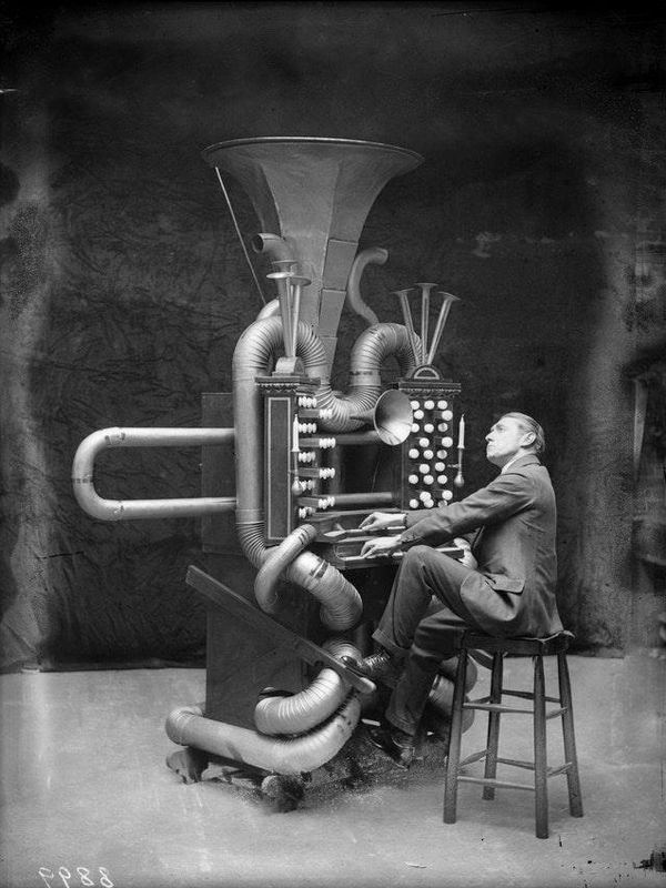 Fake musical instrument designed by Lewis Sydney