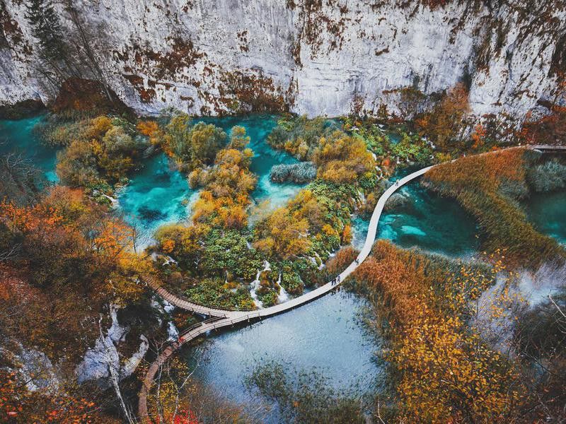 Fall in Plitvice Lake, Croatia