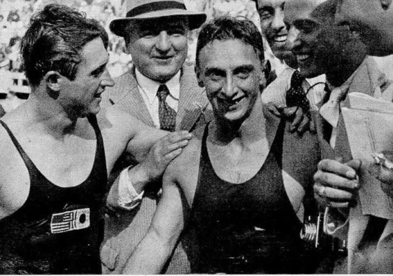 Ferenc Csik smiling after winning race