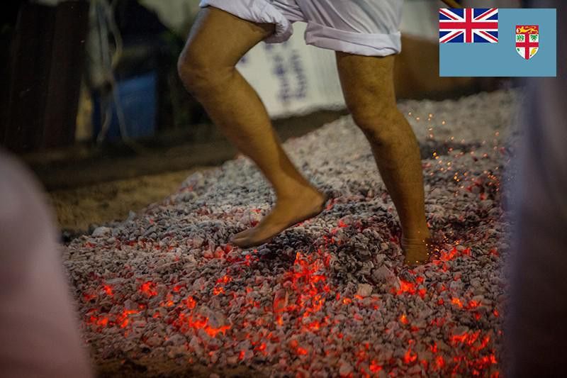 Fiji firewalking on hot stones