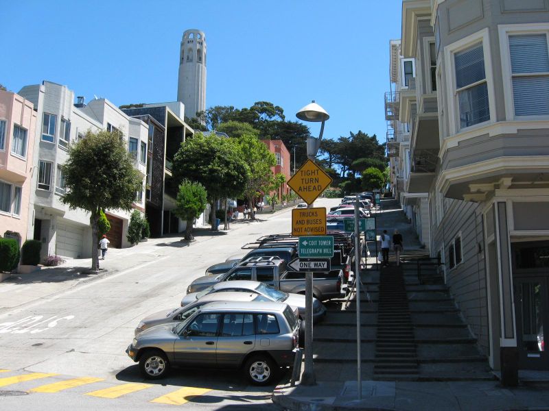Filbert Street and Grant Avenue in San Francisco