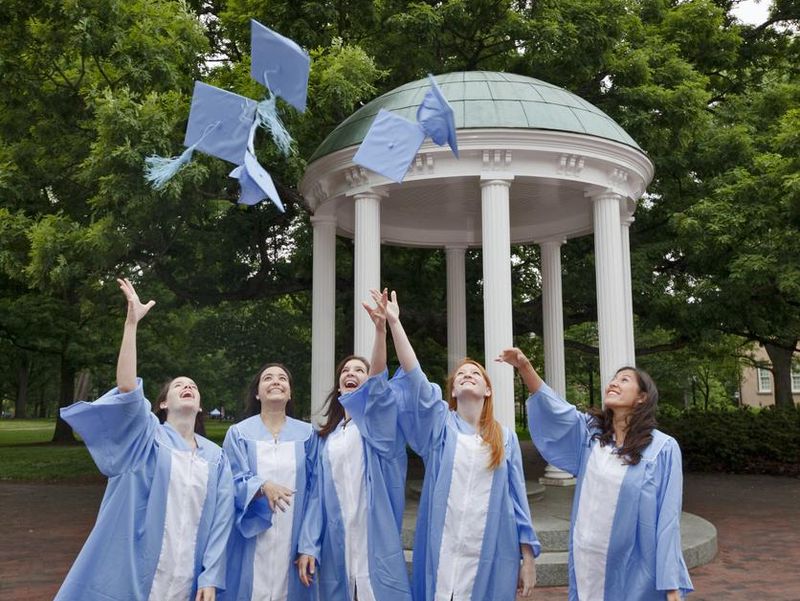 Five UNC senior college graduates