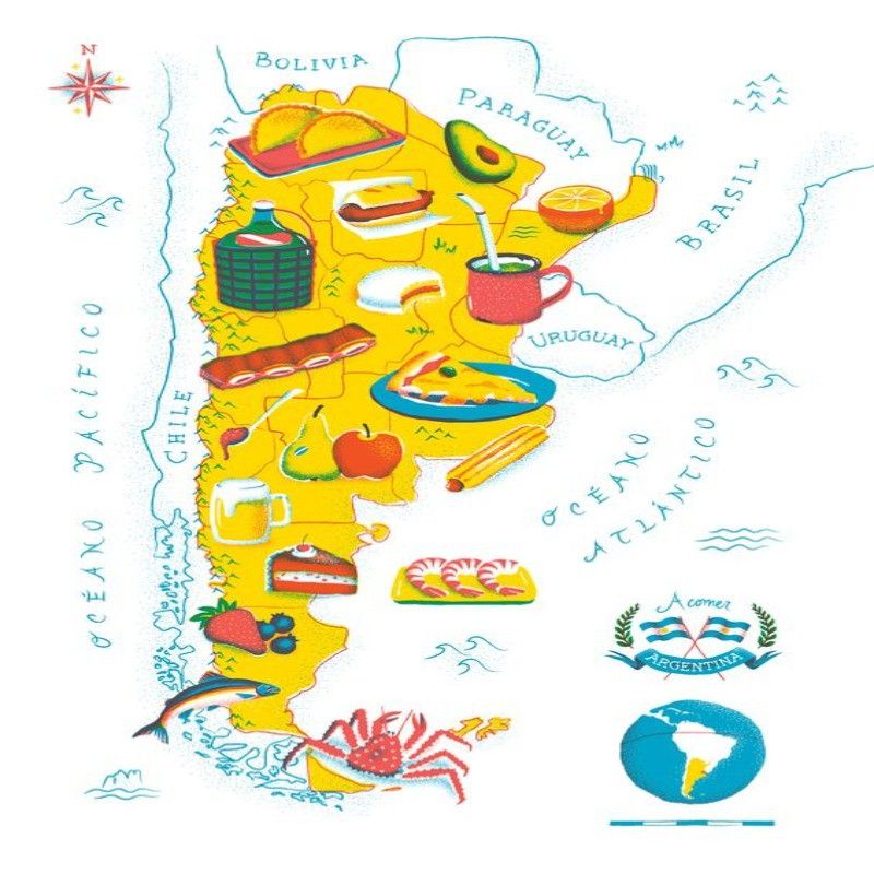 Food map of Argentina