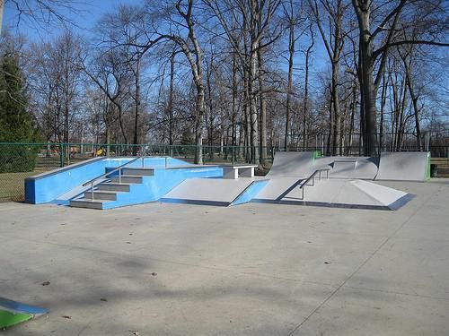 Forest Park in Noblesville, Indiana is a great place to skateboard and scooter