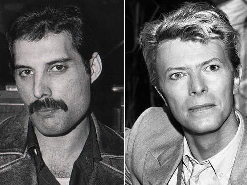 Freddy Mercury and David Bowie