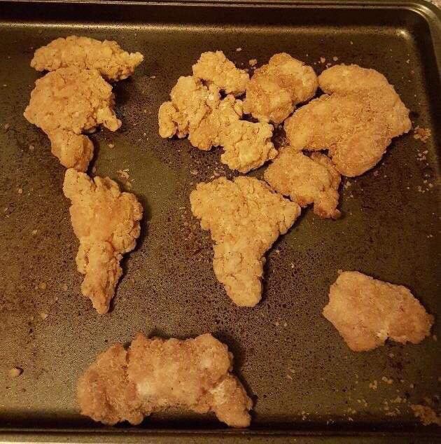 Fried chicken world map