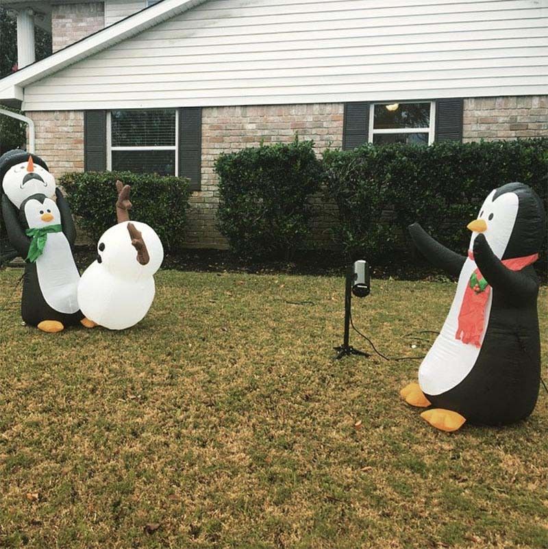 Frosty the Snowman and penguins