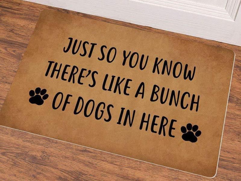 Funny dog doormat