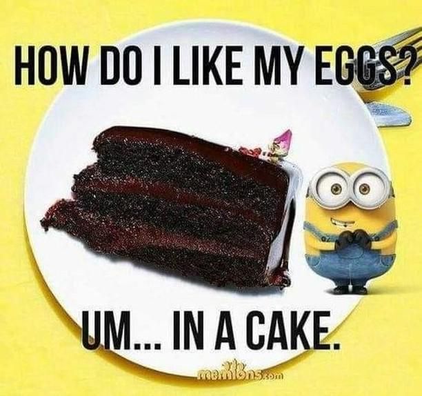 Funny minion meme about eggs