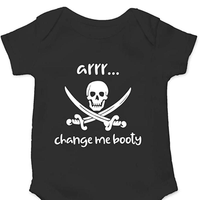 Funny pirate onesie for babies