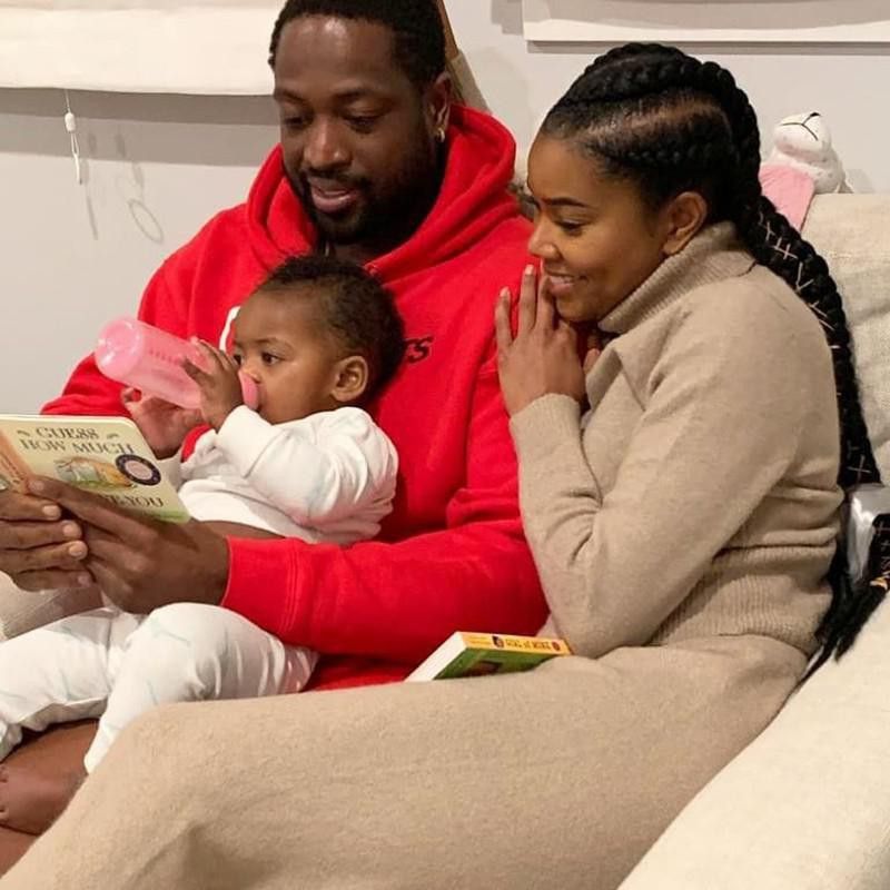 Gabrielle Union and Dwayne Wade and Daughter Kaavia