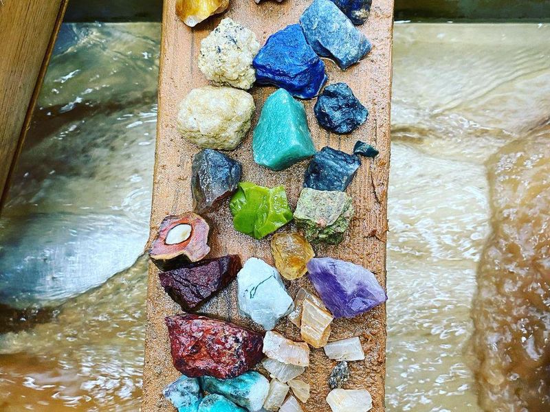 Gemstones at Emerald Hollow Mine, North Carolina