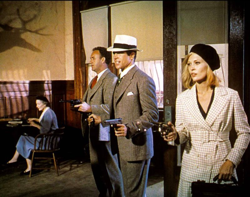 Gene Hackman, Warren Beatty, and Faye Dunaway in Bonnie and Clyde