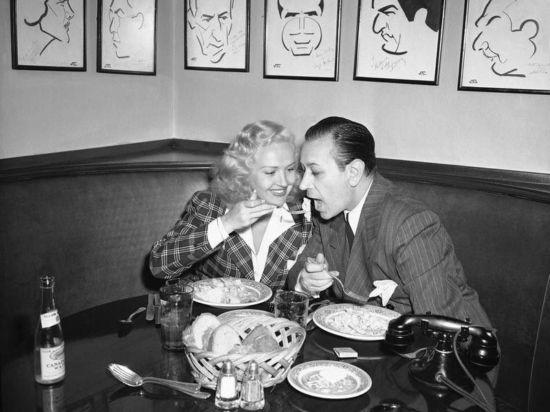 George Raft and Betty Grable