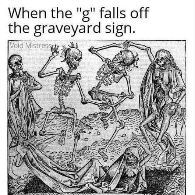 Grave party meme