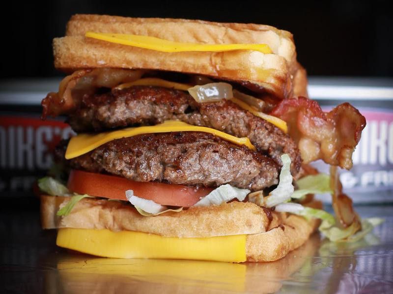 Grilled cheese sandwich burger