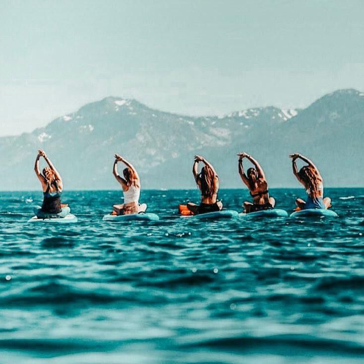 Group of friends on Lake Tahoe