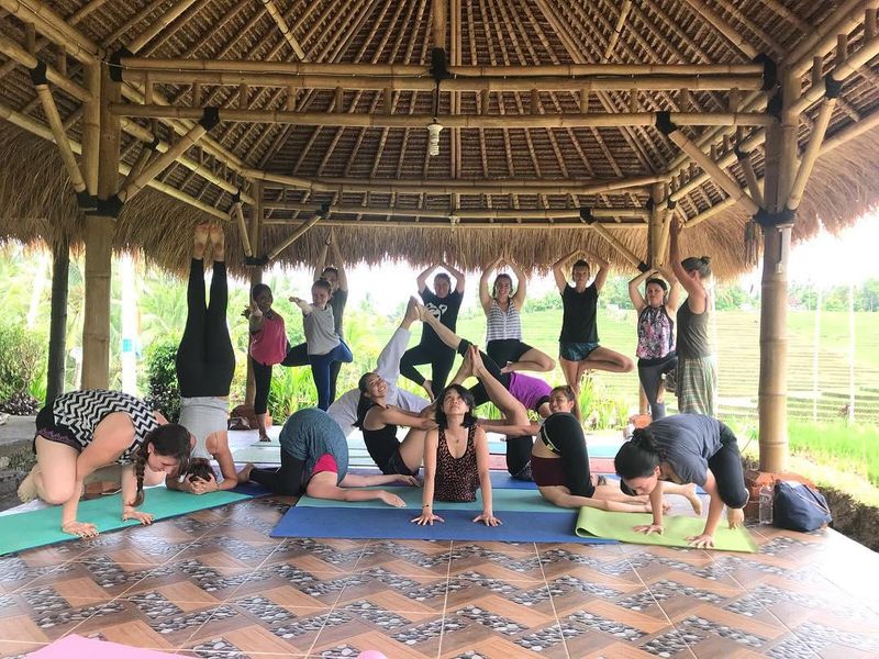 Group yoga in Bali