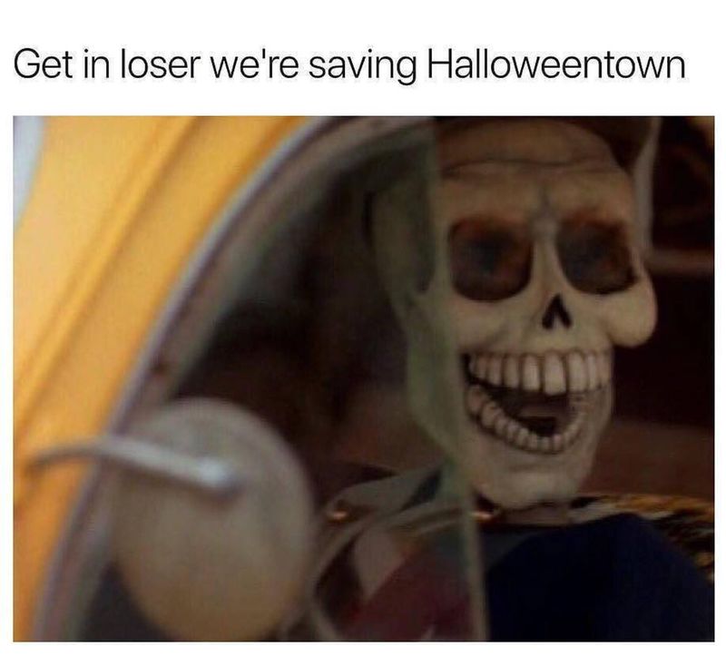 Halloweentown skeleton meme
