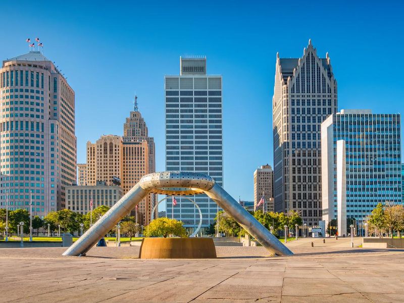 Hart Plaza in downtown Detroit