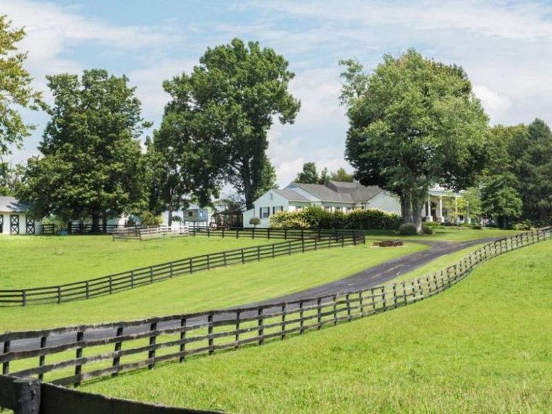 Horse farm and grounds in Kentucky