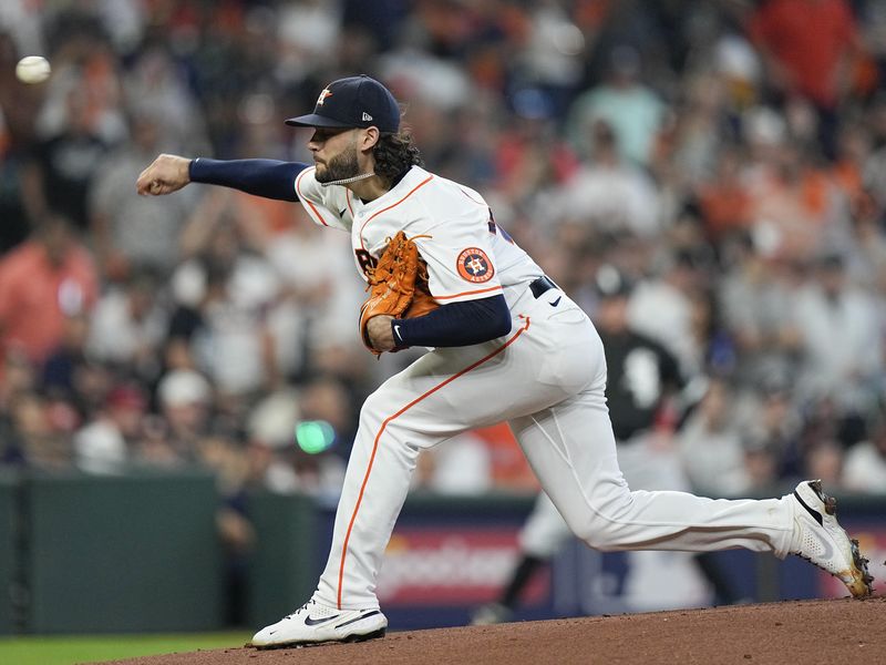 Houston Astros starting pitcher Lance McCullers Jr. throws pitch